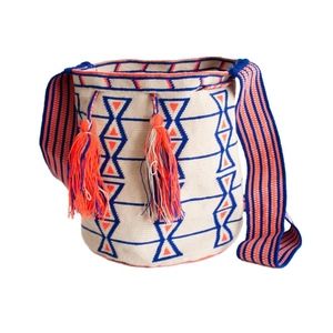 NEW Wayuu Bag - Beige & Orange